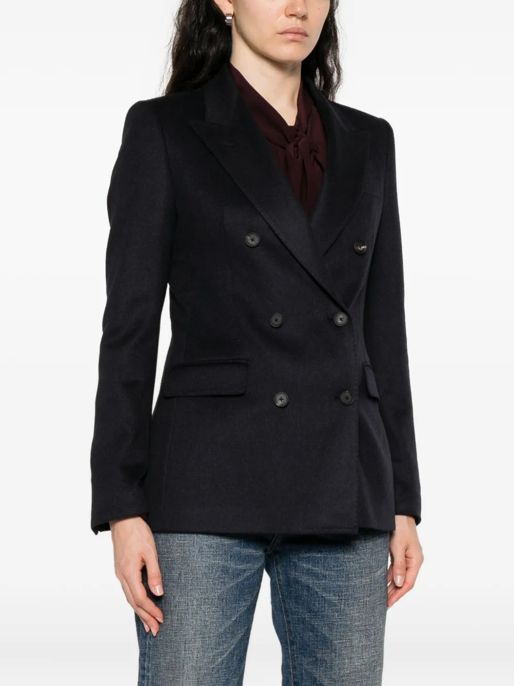 Tagliatore Double-breasted Blazer In Black