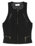 Elisabetta Franchi zip-front tank top - Black