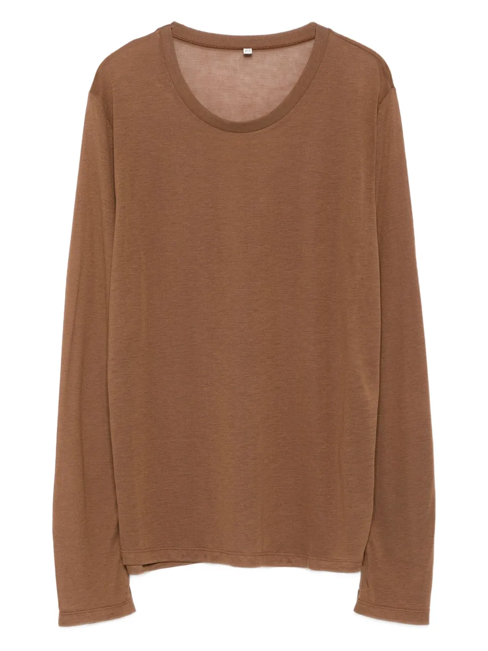 Baserange round-neck long-sleeve top Bruin
