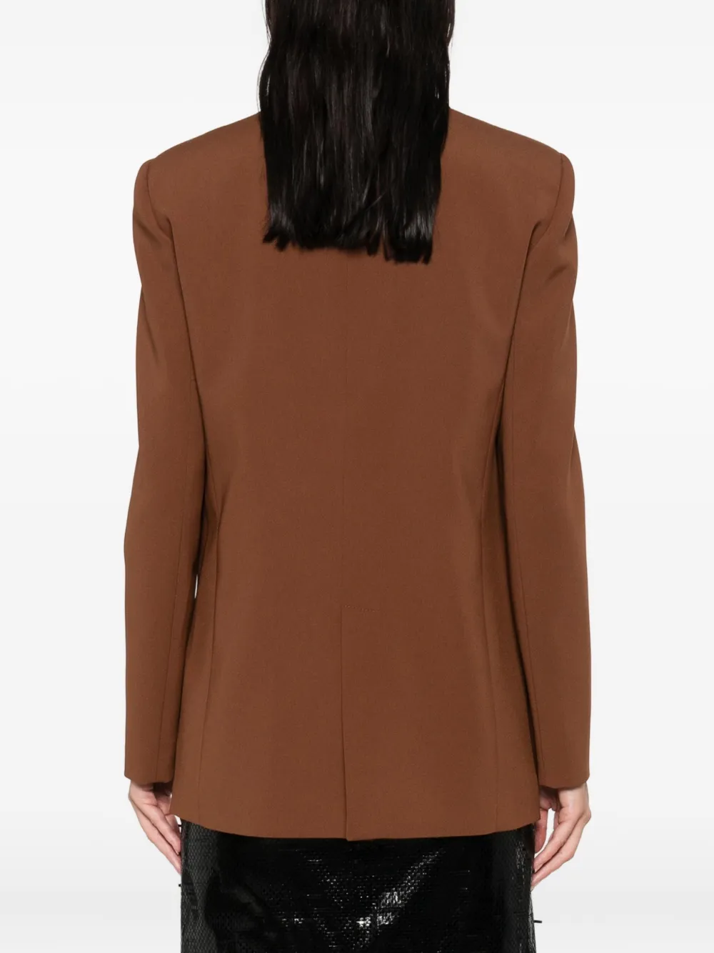 Patrizia Pepe two-button notched-lapel blazer Bruin