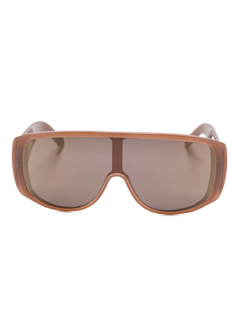MM6 Maison Margiela Zonnebril met shield montuur Bruin