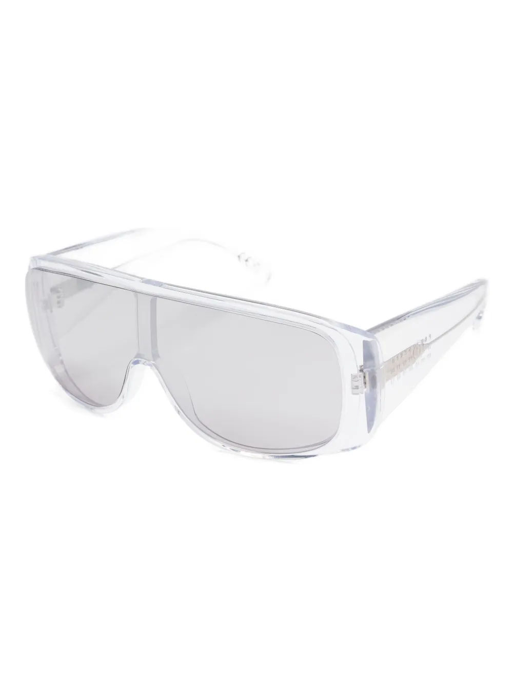 MM6 Maison Margiela Zonnebril met rechthoekig shield montuur Wit