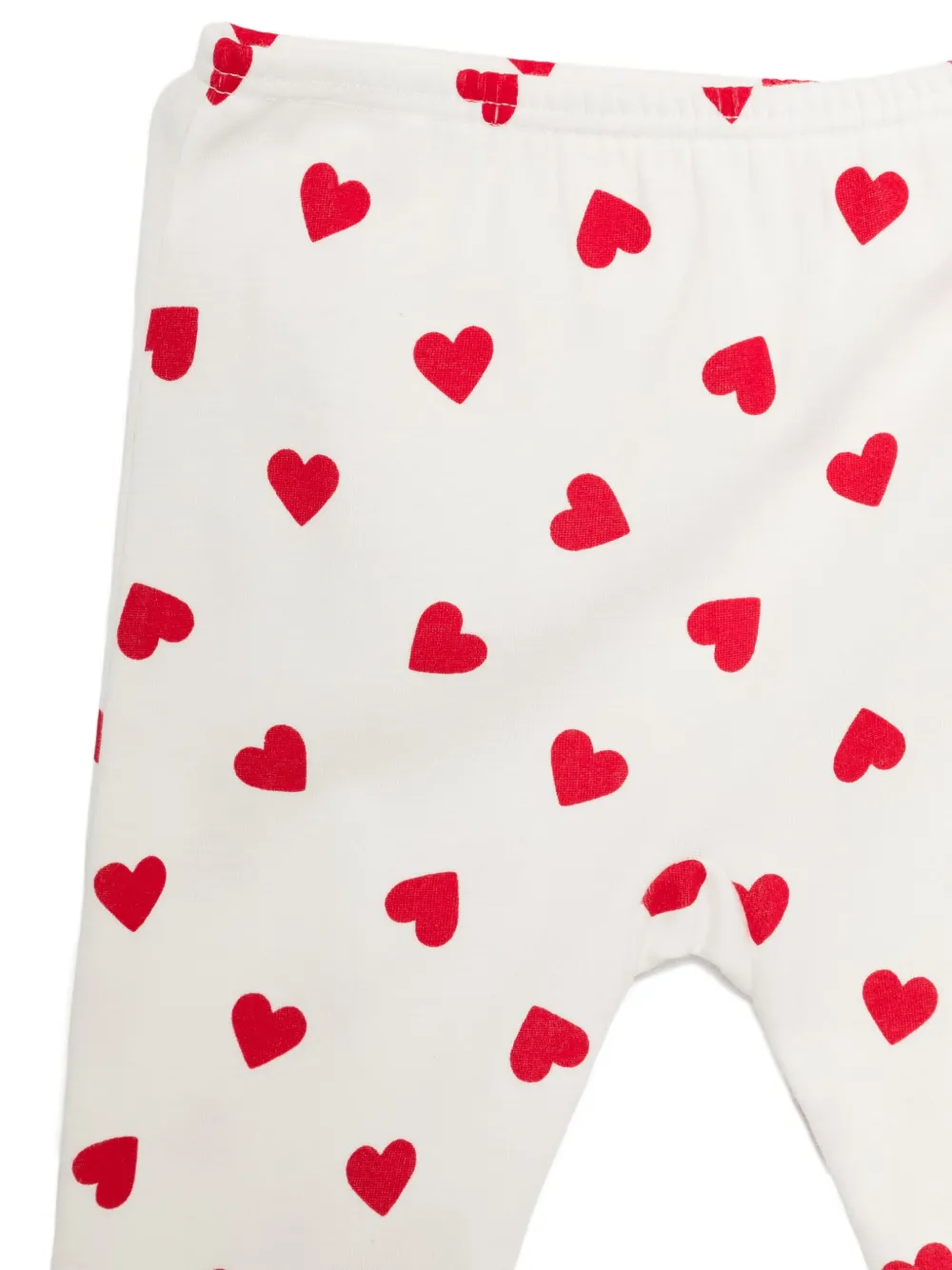 Petit Bateau heart-print pajamas set Wit
