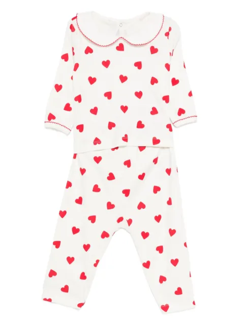 Petit Bateau heart-print pajamas set 