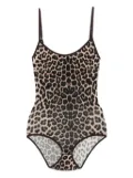 Baserange leopard-print bodysuit - Brown