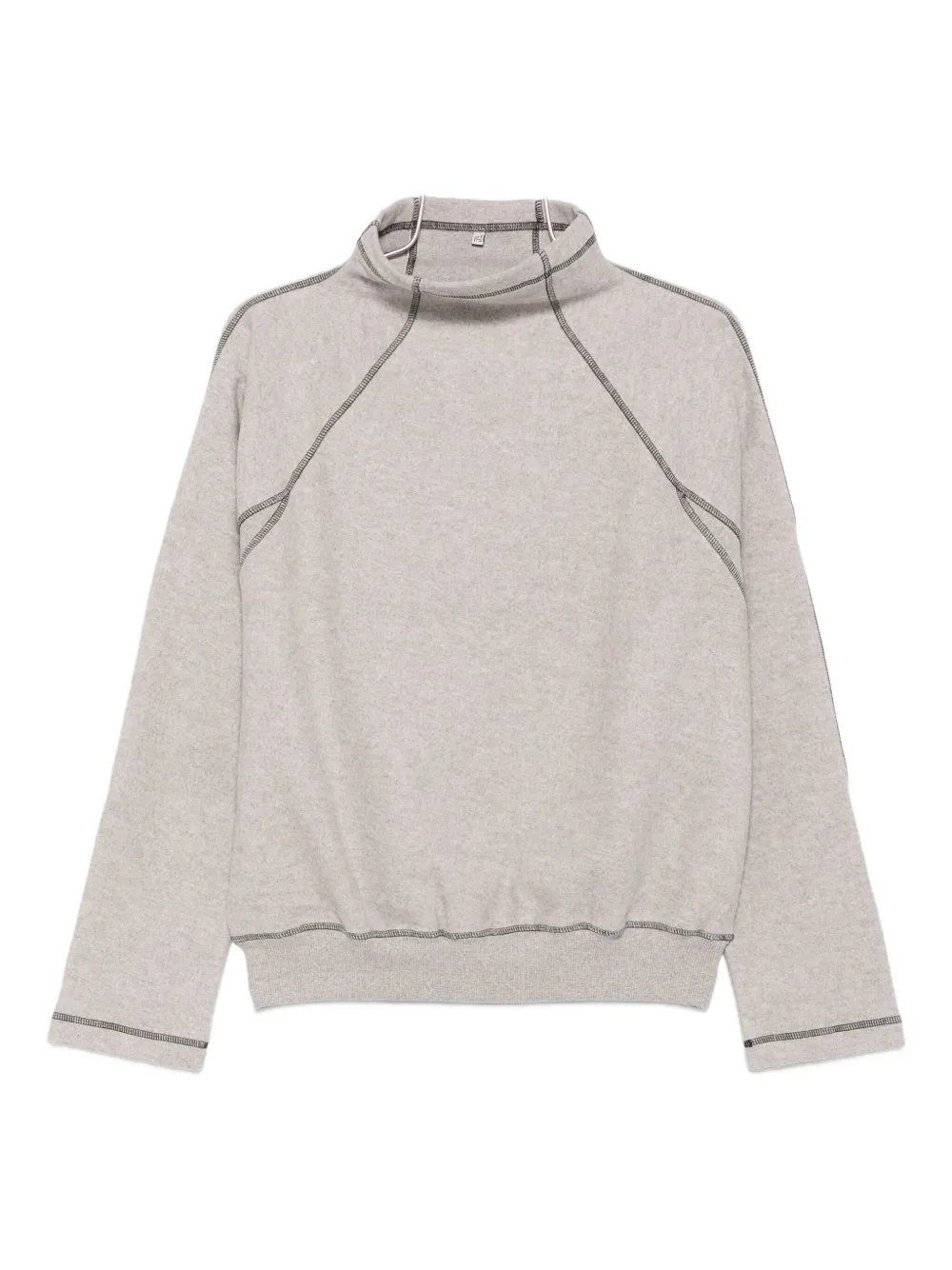Baserange Contrast-stitch Sweatshirt In Gray