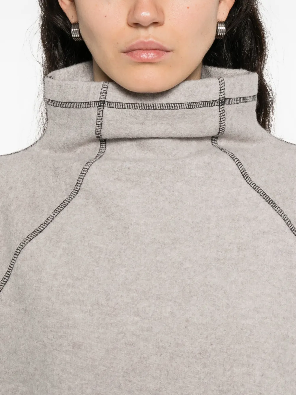 Baserange contrast-stitch sweatshirt Grijs