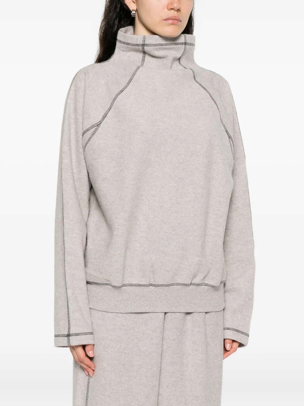 Baserange contrast-stitch sweatshirt Grijs