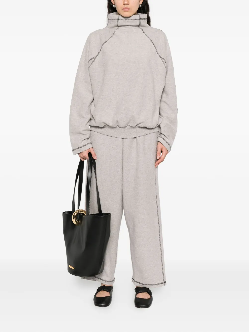 Baserange Joggingbroek met contrasterend stiksel Grijs