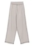 Baserange contrast-stitch sweatpants - Grey