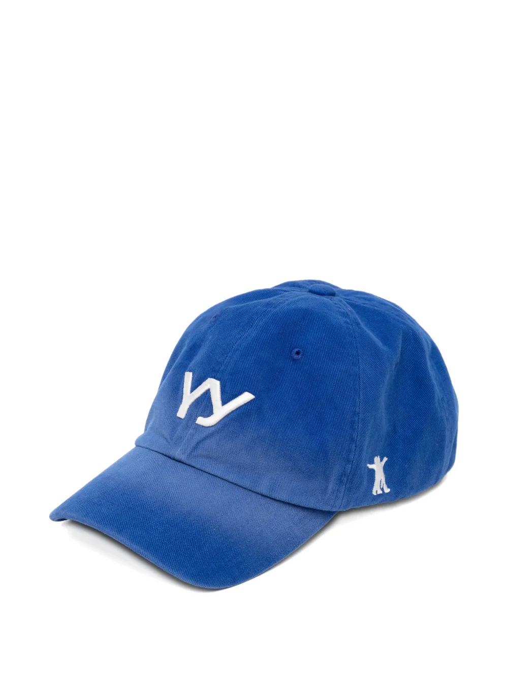 Open Yy Logo Cotton Cap In Blue