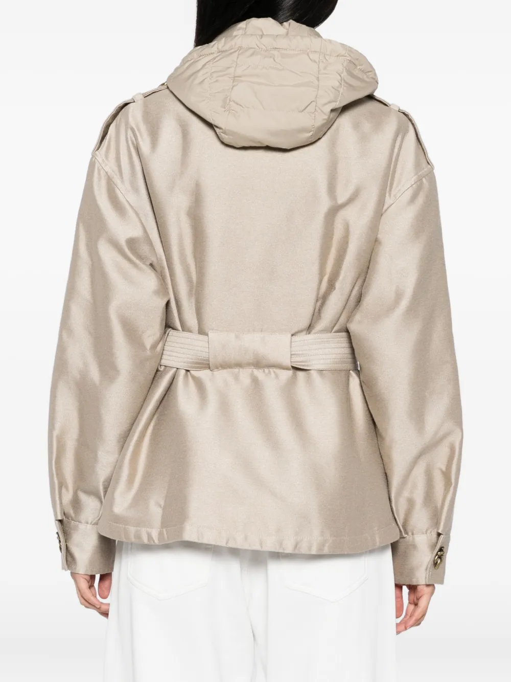 Moncler Jack met geborduurd logo Beige