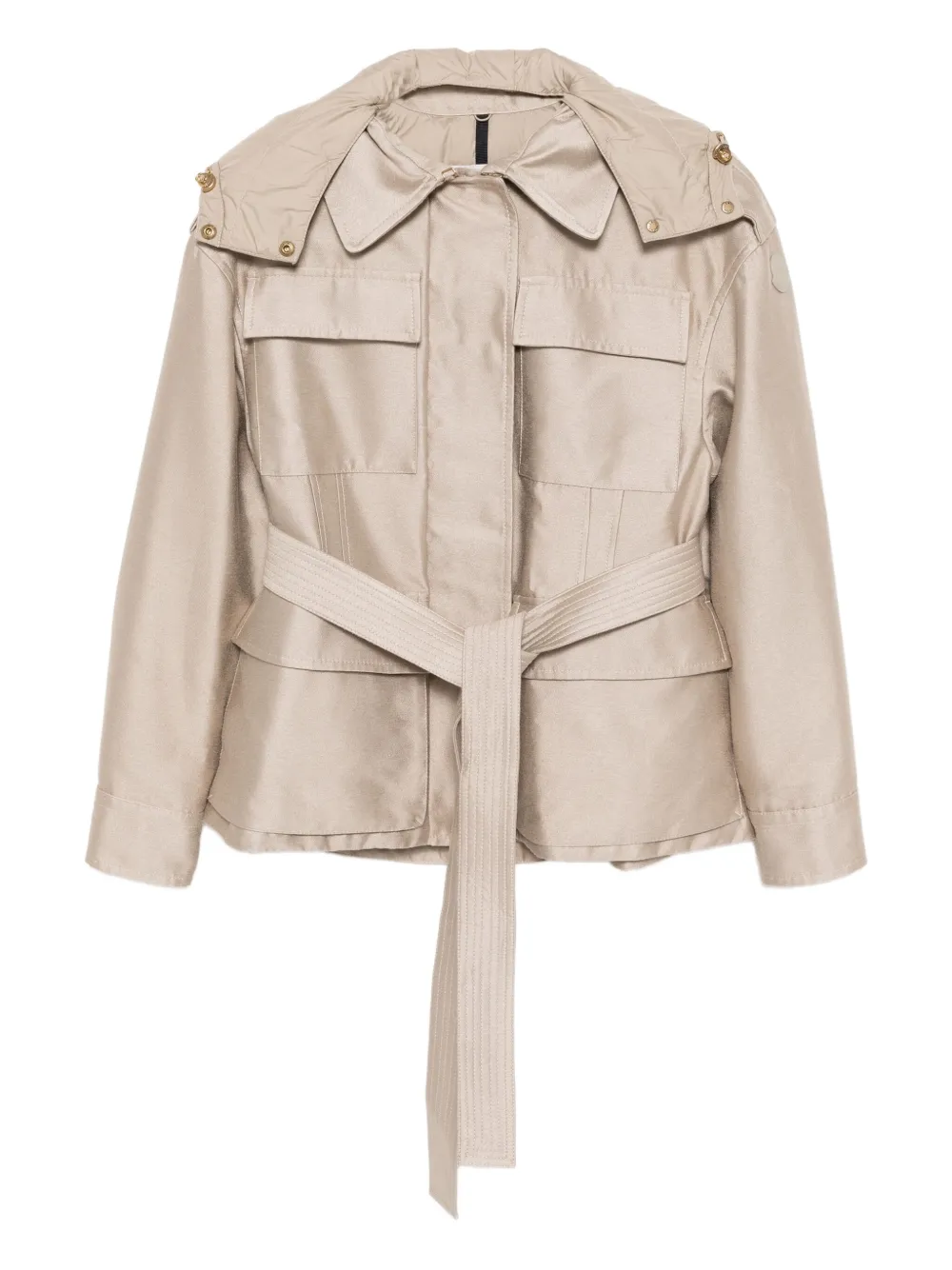 Moncler embroidered-logo jacket | Neutrals | Image 1