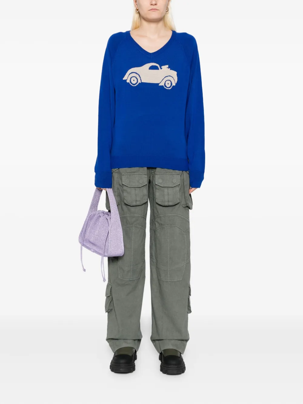 Open YY car graphic sweater | Knitted Sweaters | Image 2
