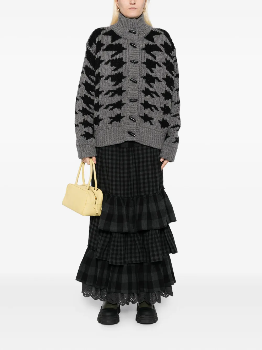 Open YY Hound's Tooth Star cardigan | Cardigans | Image 2