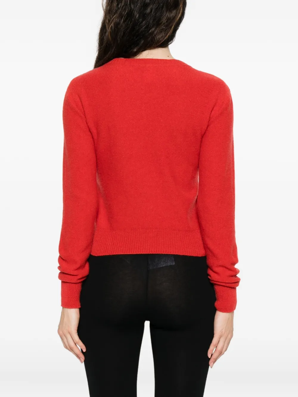 Baserange button-front cashmere cardigan Rood
