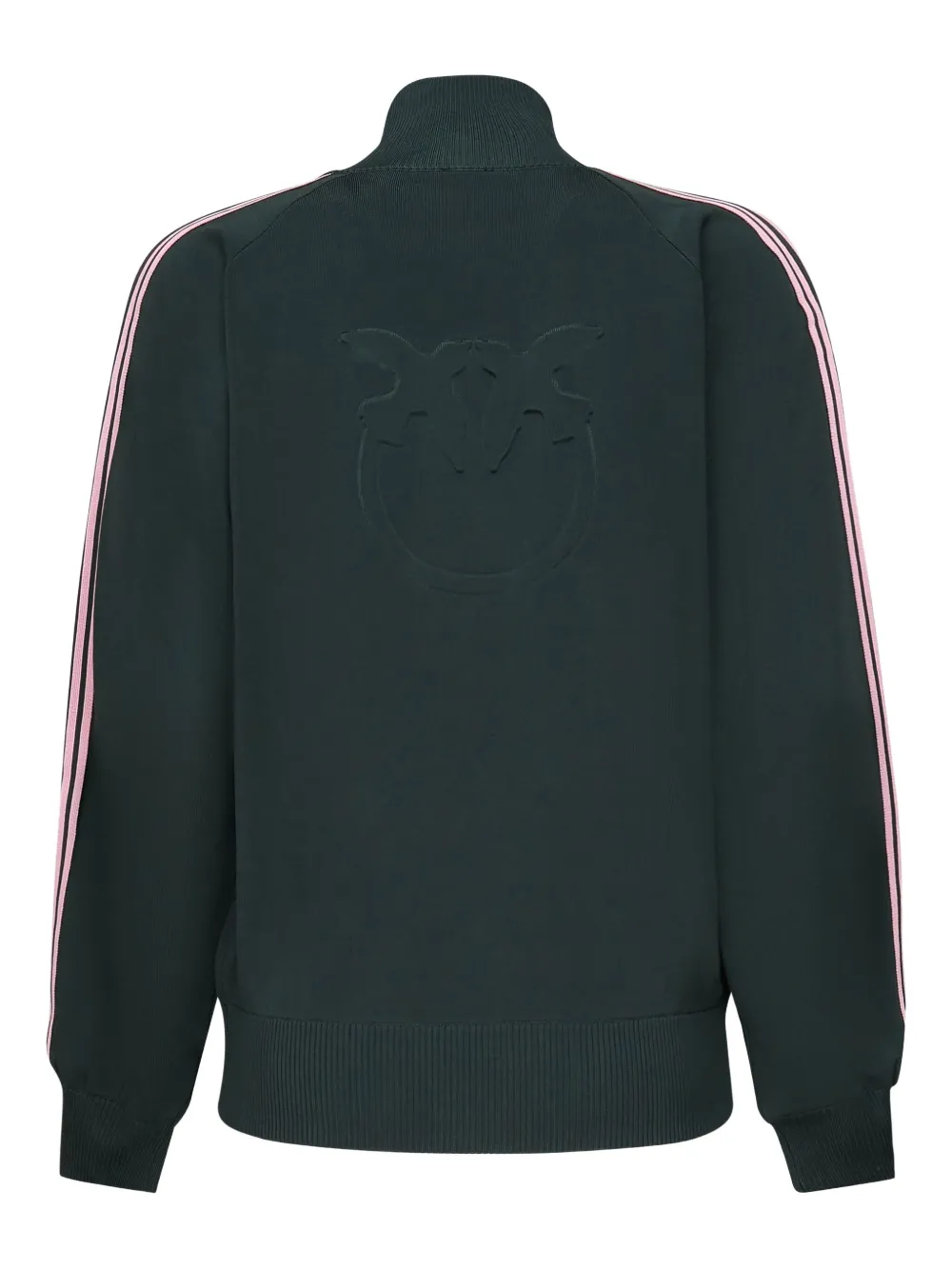 PINKO stripe-detail zip-up sweatshirt Groen