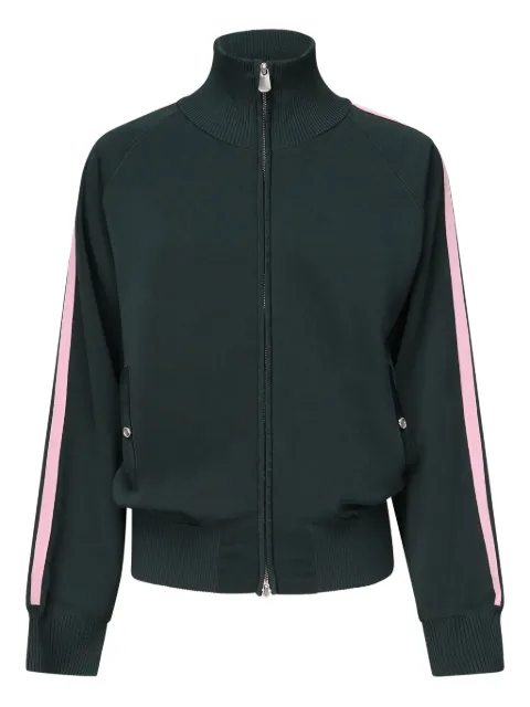 PINKO stripe-detail zip-up sweatshirt 
