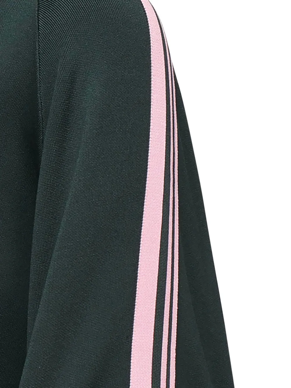 PINKO stripe-detail zip-up sweatshirt Groen