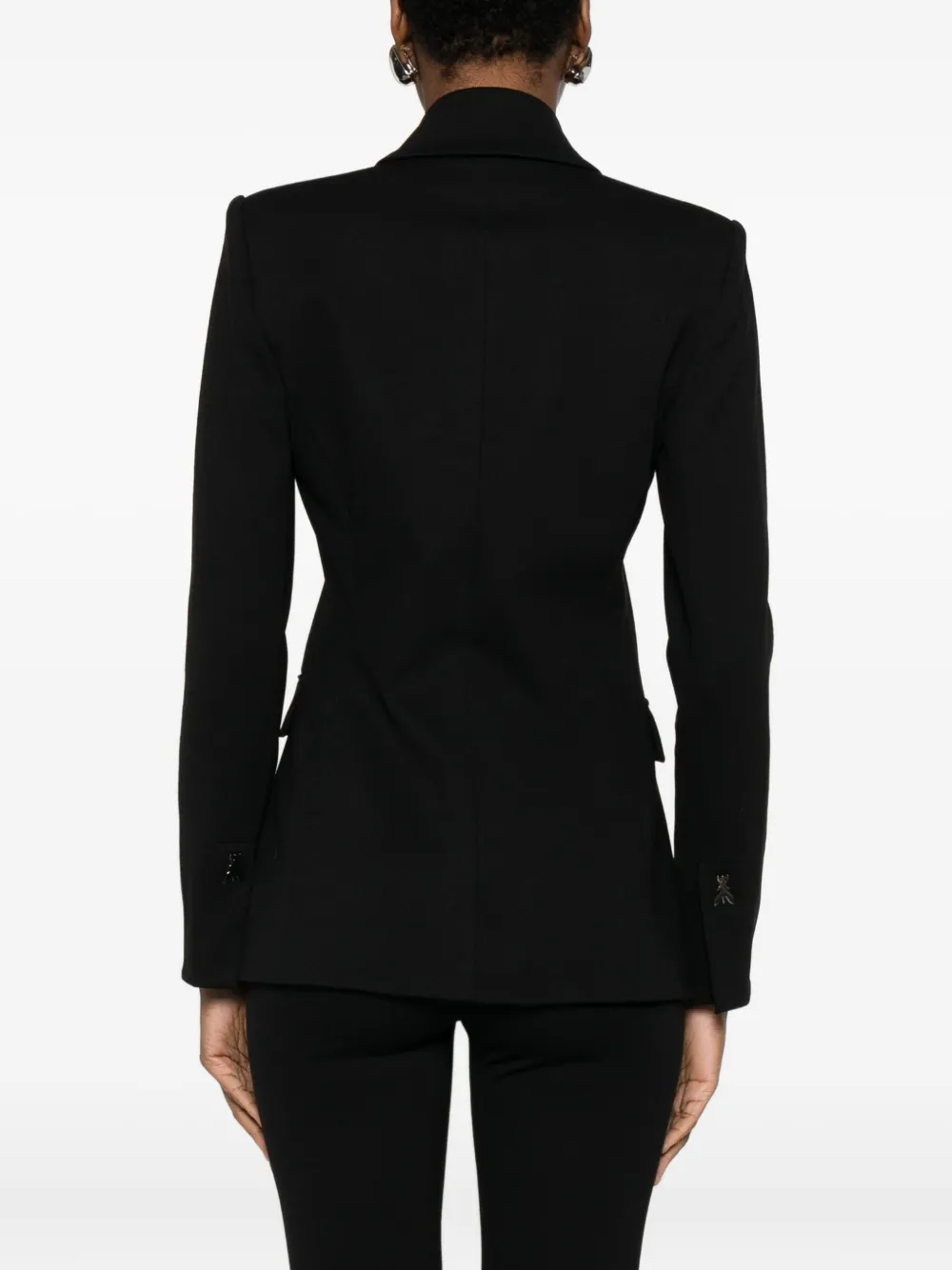 Patrizia Pepe Double-breasted Blazer In Black