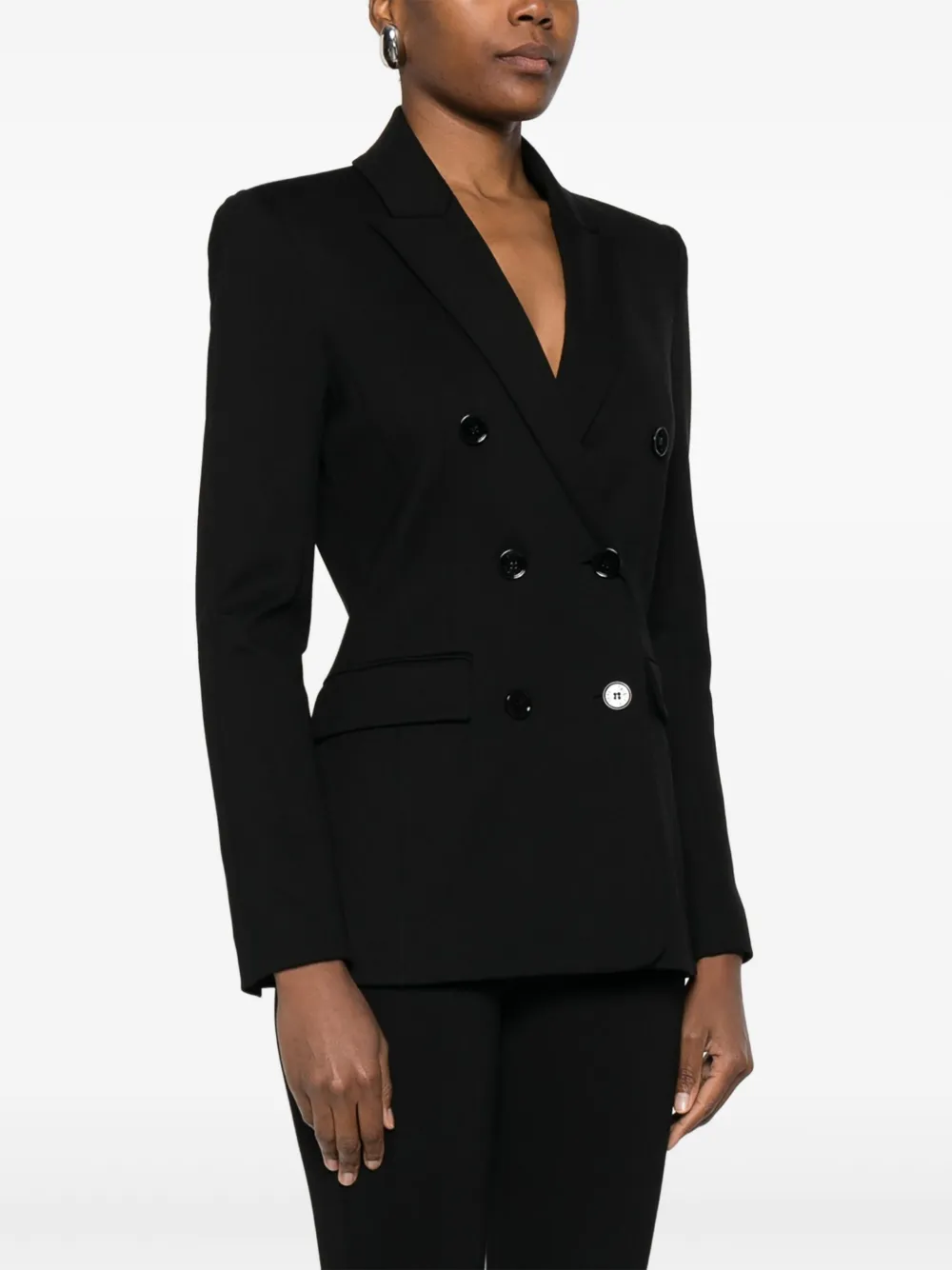 Patrizia Pepe Blazer met dubbele rij knopen Zwart