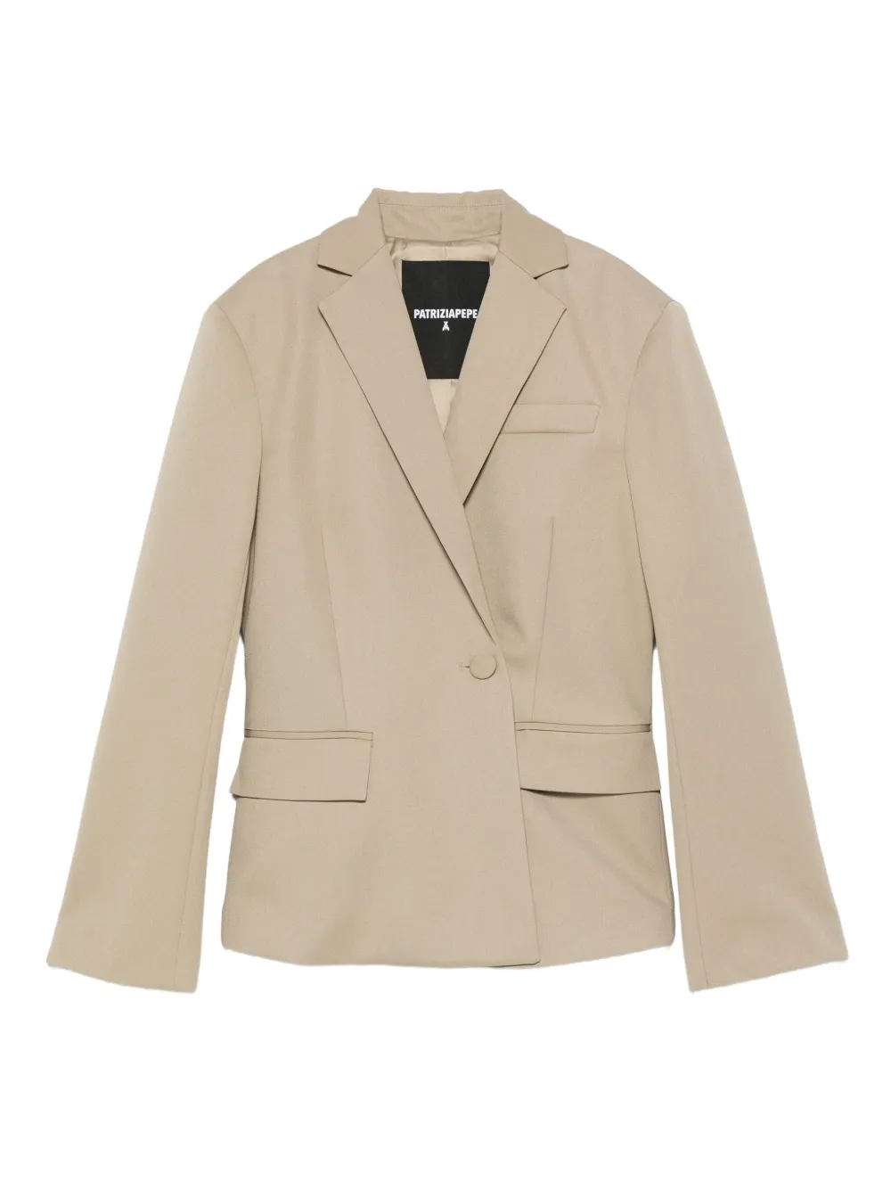 Patrizia Pepe Asymmetrische blazer met enkele knoop Groen