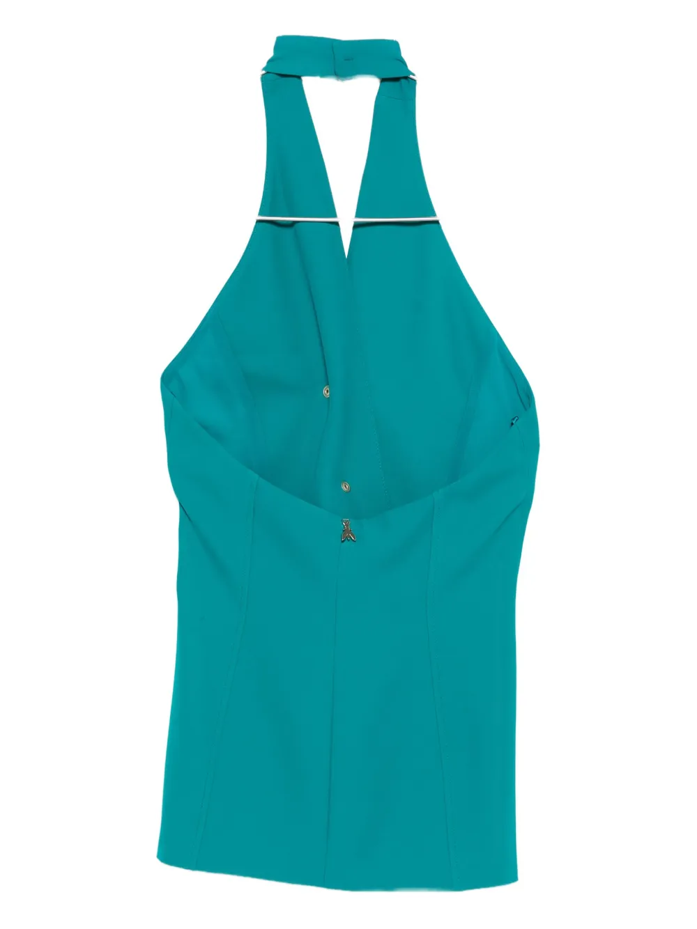 Patrizia Pepe Halterneck Crossover Top In Blue