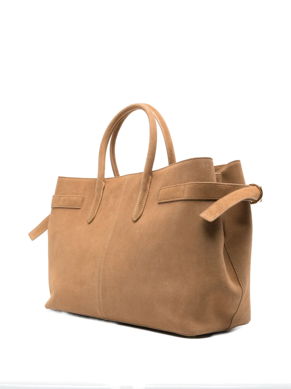 Patrizia Pepe New Business suede tote bag - Beige
