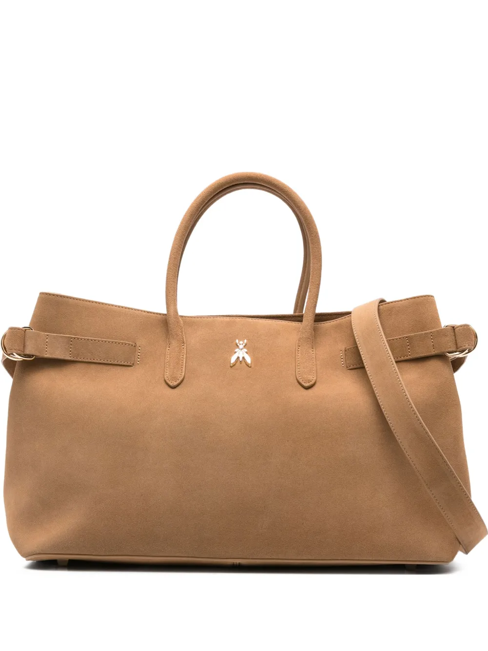 Patrizia Pepe New Business suede tote bag Beige