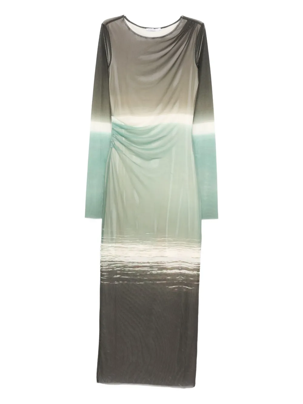 Patrizia Pepe Degradé-print Midi Dress In Multi