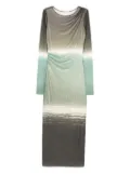 Patrizia Pepe degradé-print midi dress - Green