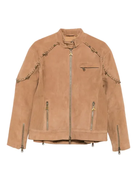 Patrizia Pepe chain-embellished zip-front jacket