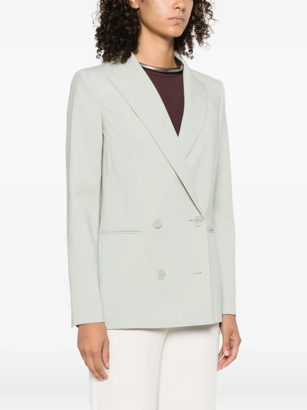 Patrizia Pepe Blazer met puntige revers Grijs