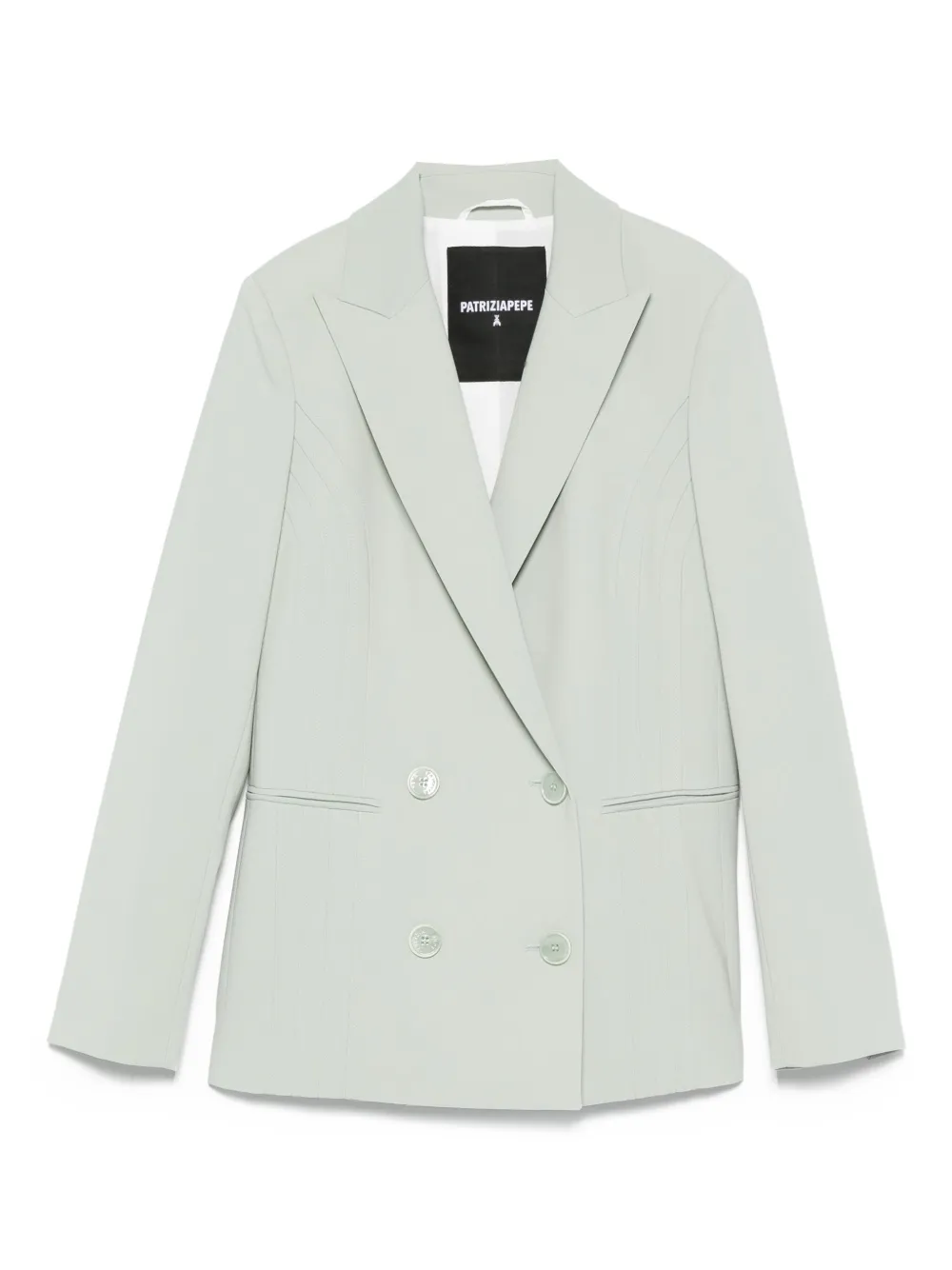 Patrizia Pepe Blazer met puntige revers Grijs