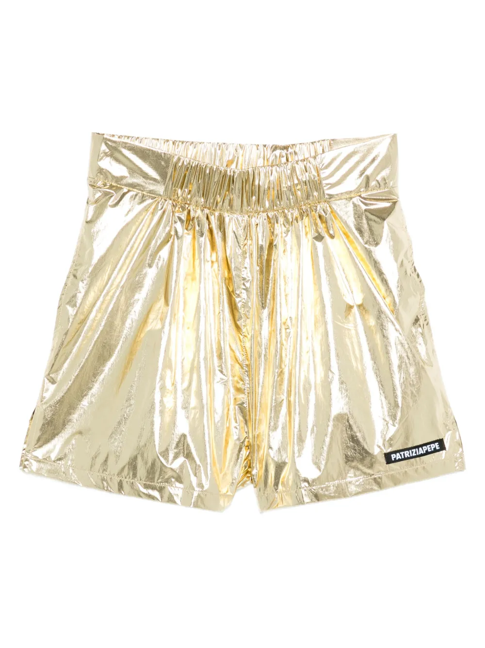 Patrizia Pepe Shorts met glanzend-effect Goud