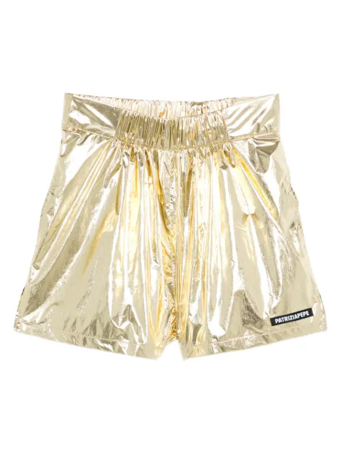 Patrizia Pepe Shiny-effect laminated shorts