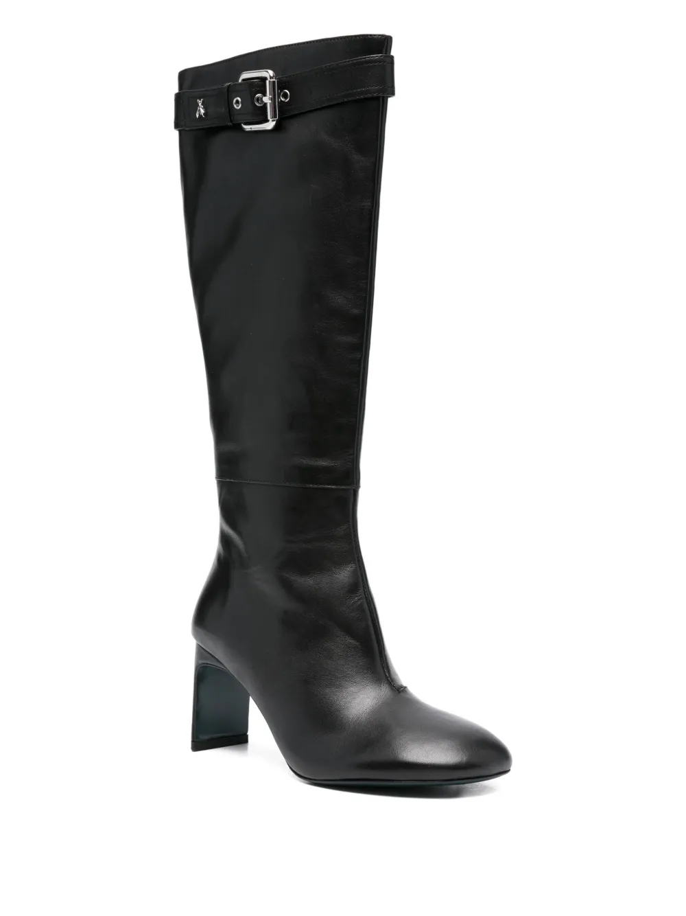 Patrizia Pepe 80mm buckle-strap leather boots Black