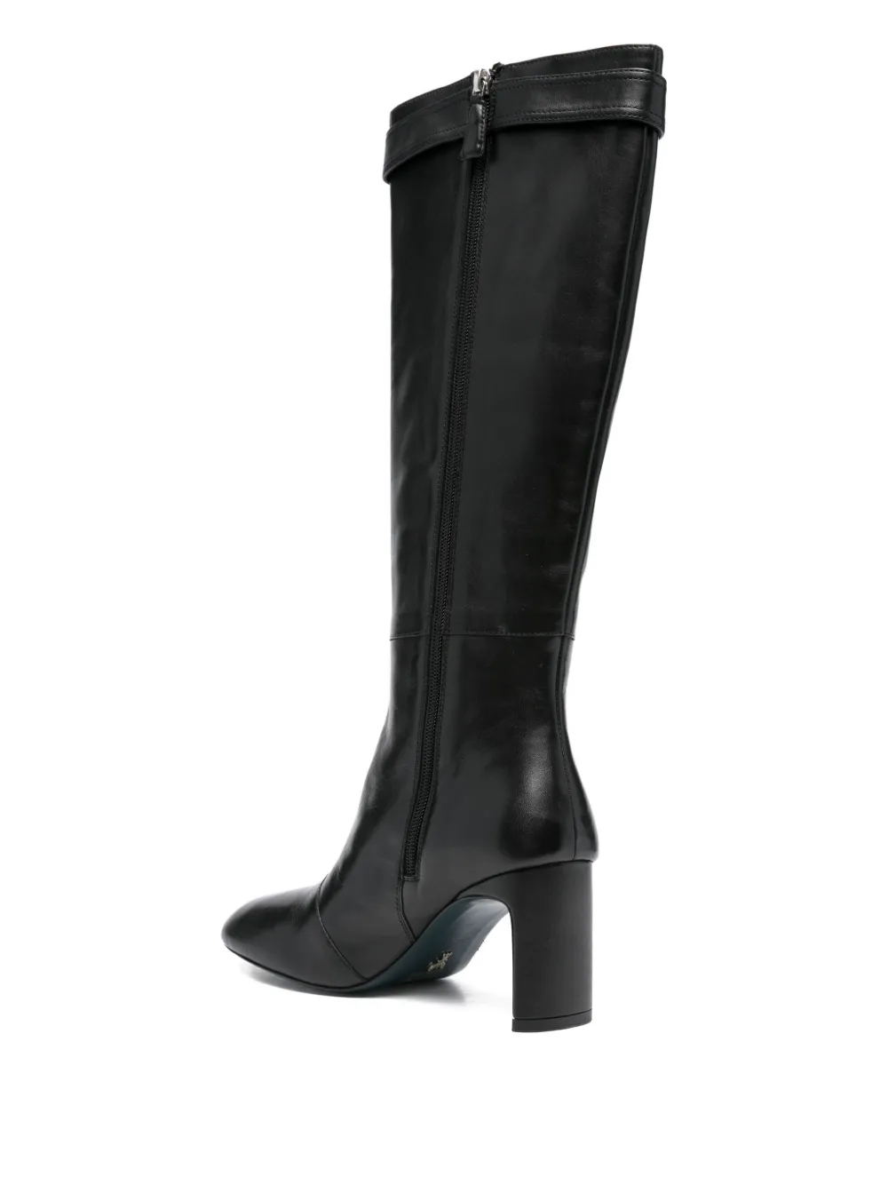 Patrizia Pepe 80mm buckle-strap leather boots Black