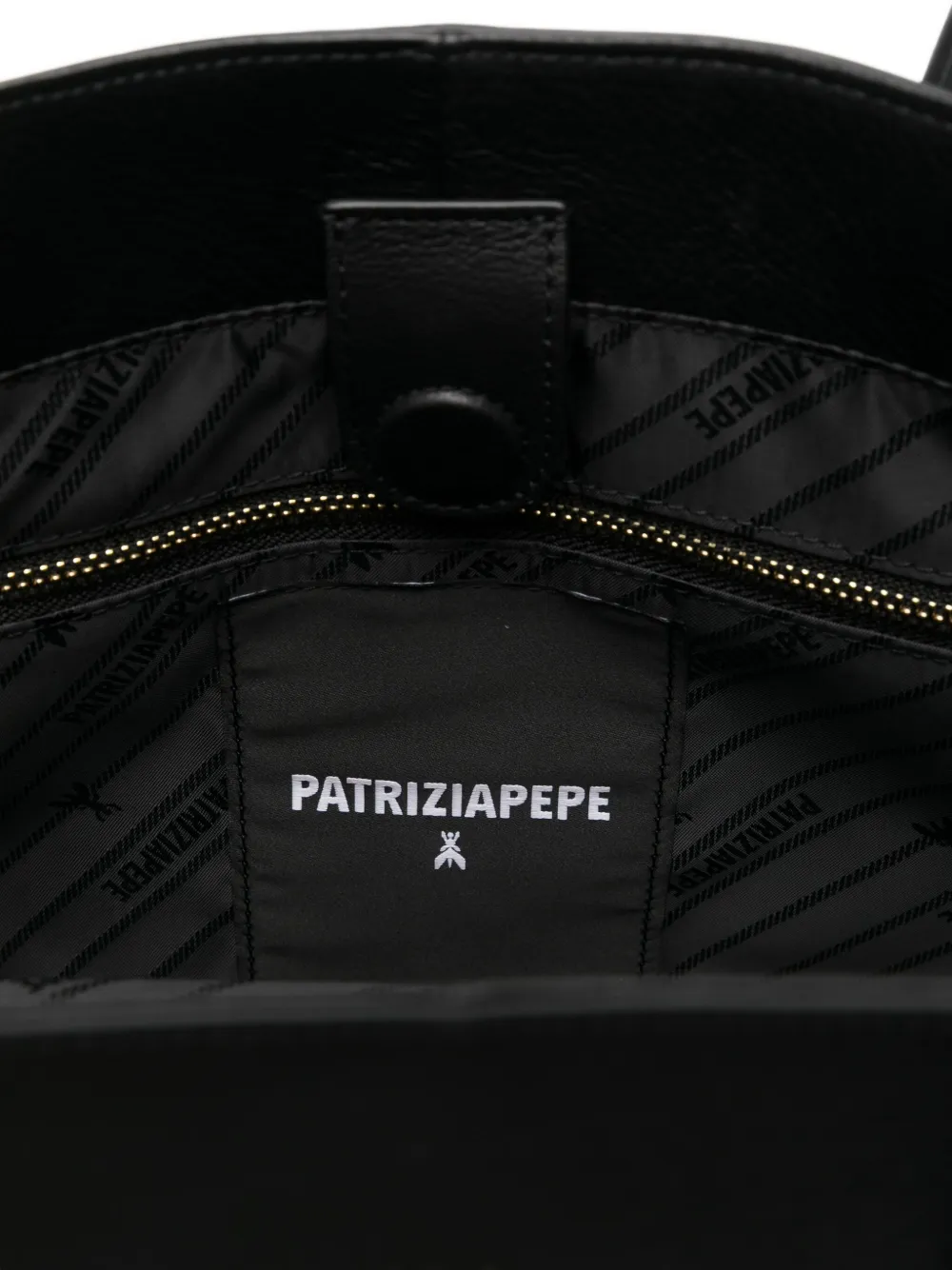 Patrizia Pepe New Business leren shopper Zwart