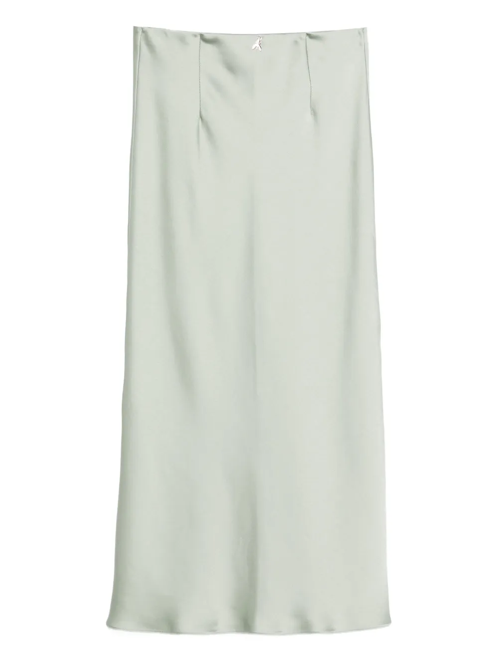 Patrizia Pepe Satin Midi Skirt In Green