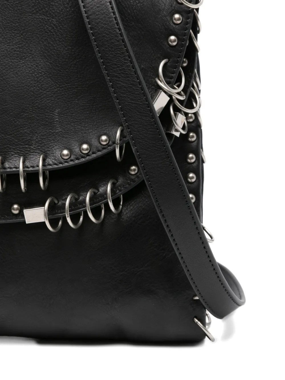 Patrizia Pepe Schoudertas verfraaid met studs en ketting Zwart
