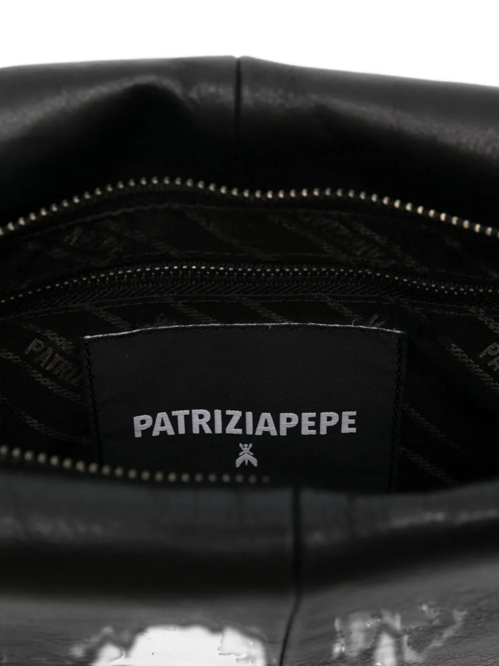 Patrizia Pepe Stud-embellished Chain Shoulder Bag In Black