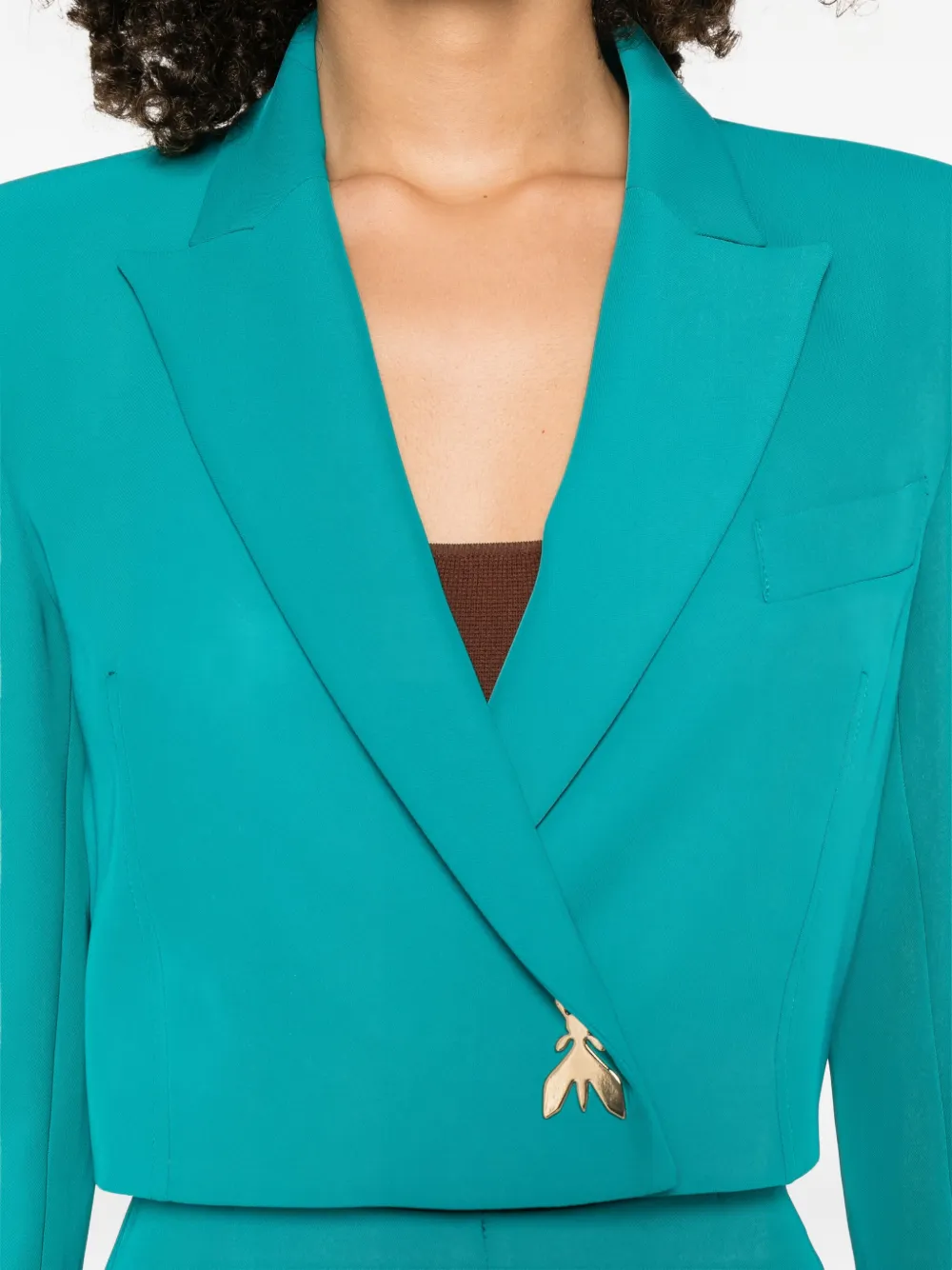 Patrizia Pepe Cropped jack verfraaid met bijen Groen