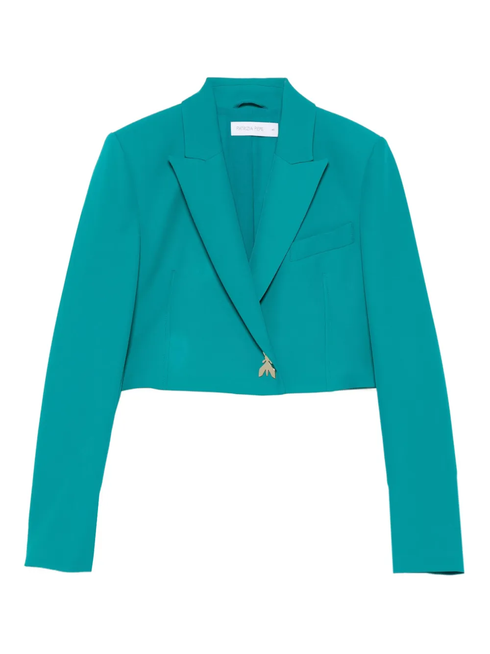 Patrizia Pepe Cropped jack verfraaid met bijen Groen