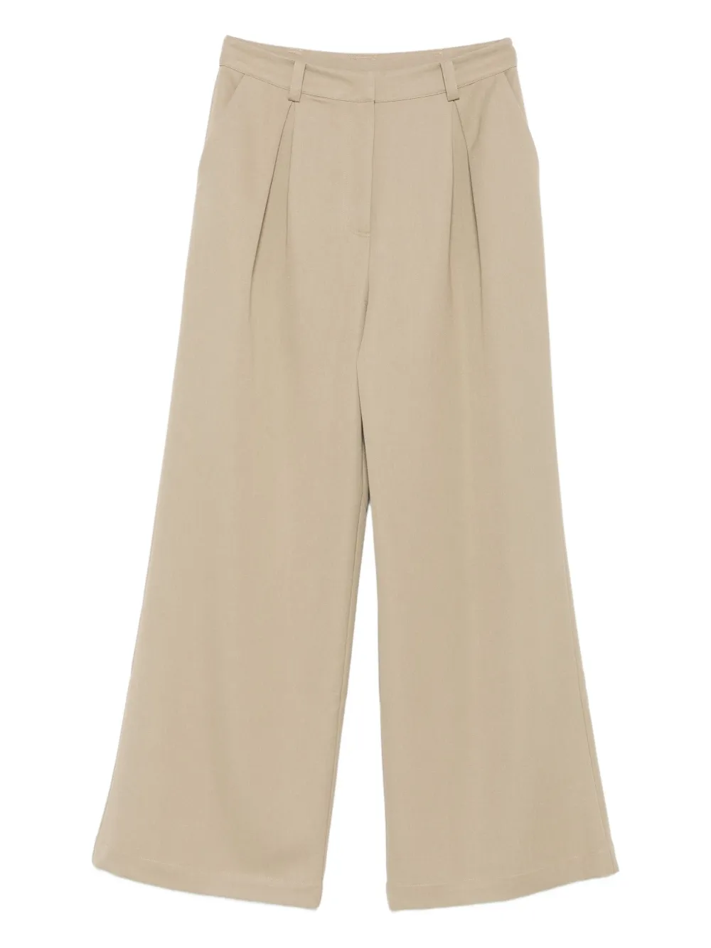 Patrizia Pepe Plooibroek met wijde pijpen Beige