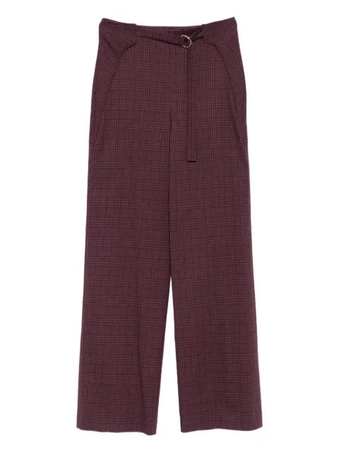 Patrizia Pepe checked belted trousers