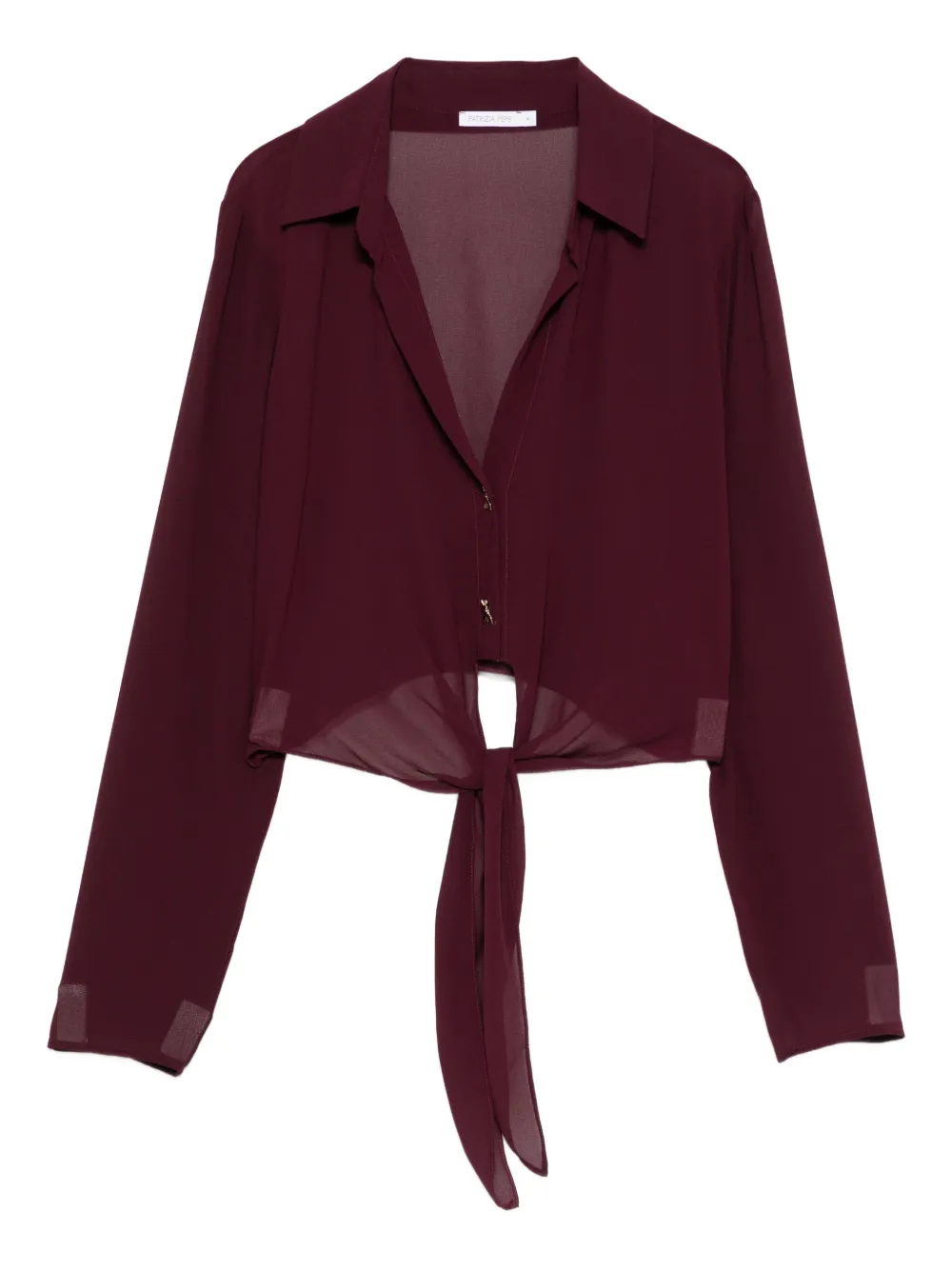 Patrizia Pepe Knot-detail Blouse In Purple