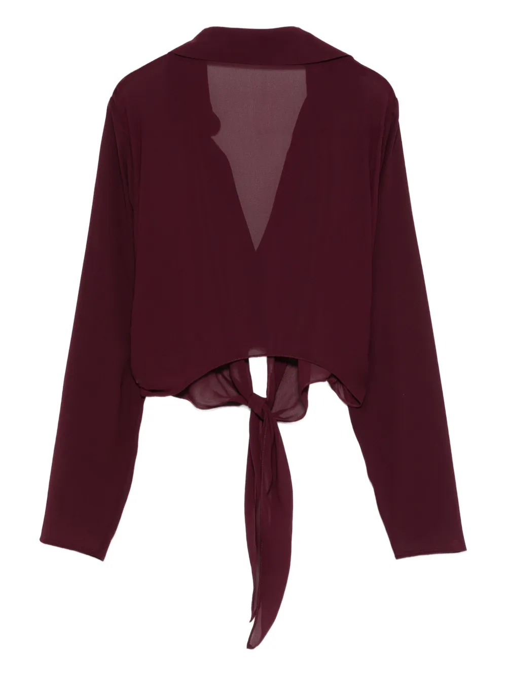 Patrizia Pepe Knot-detail Blouse In Purple