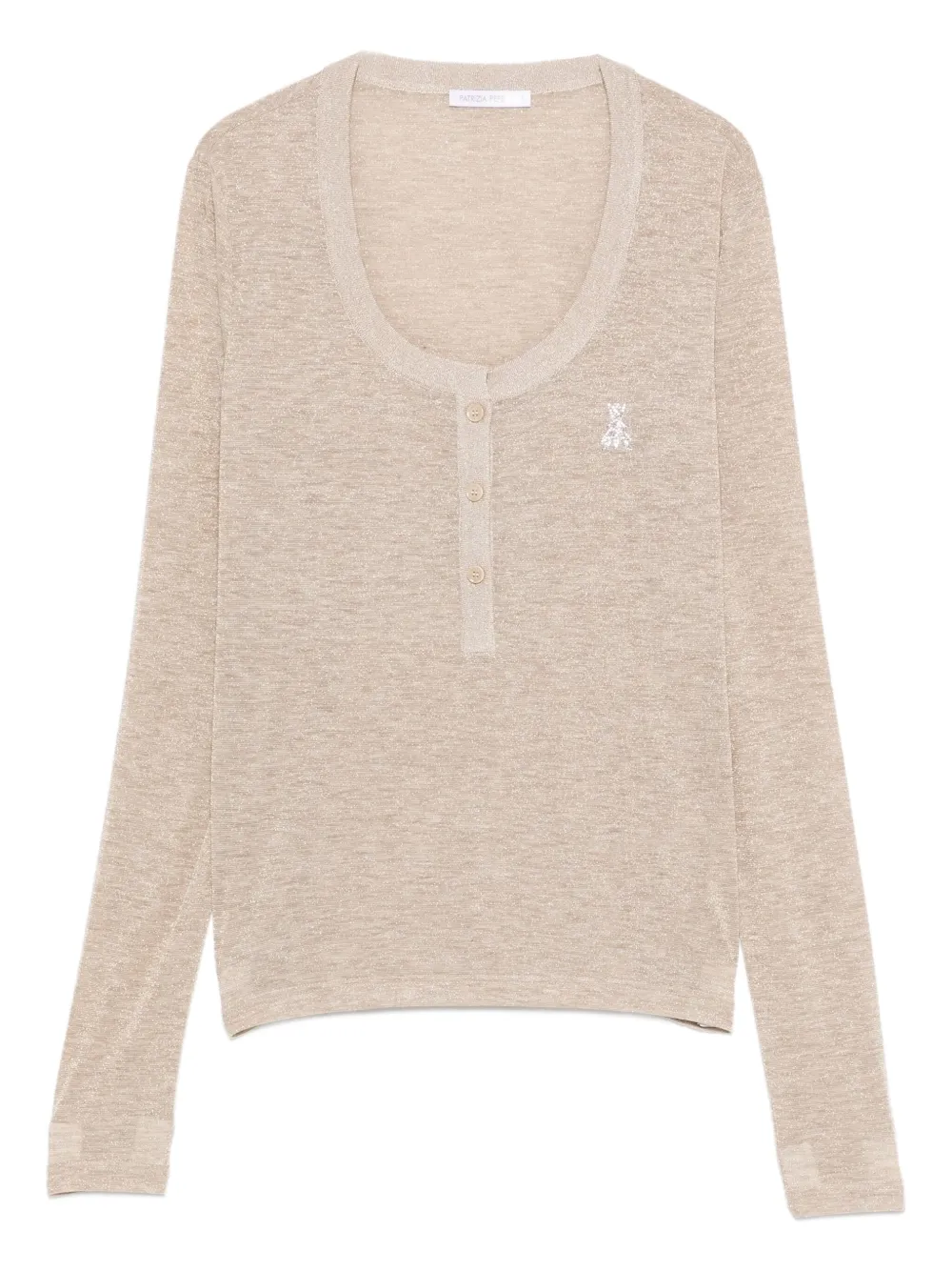 Patrizia Pepe logo-detail sweater Beige