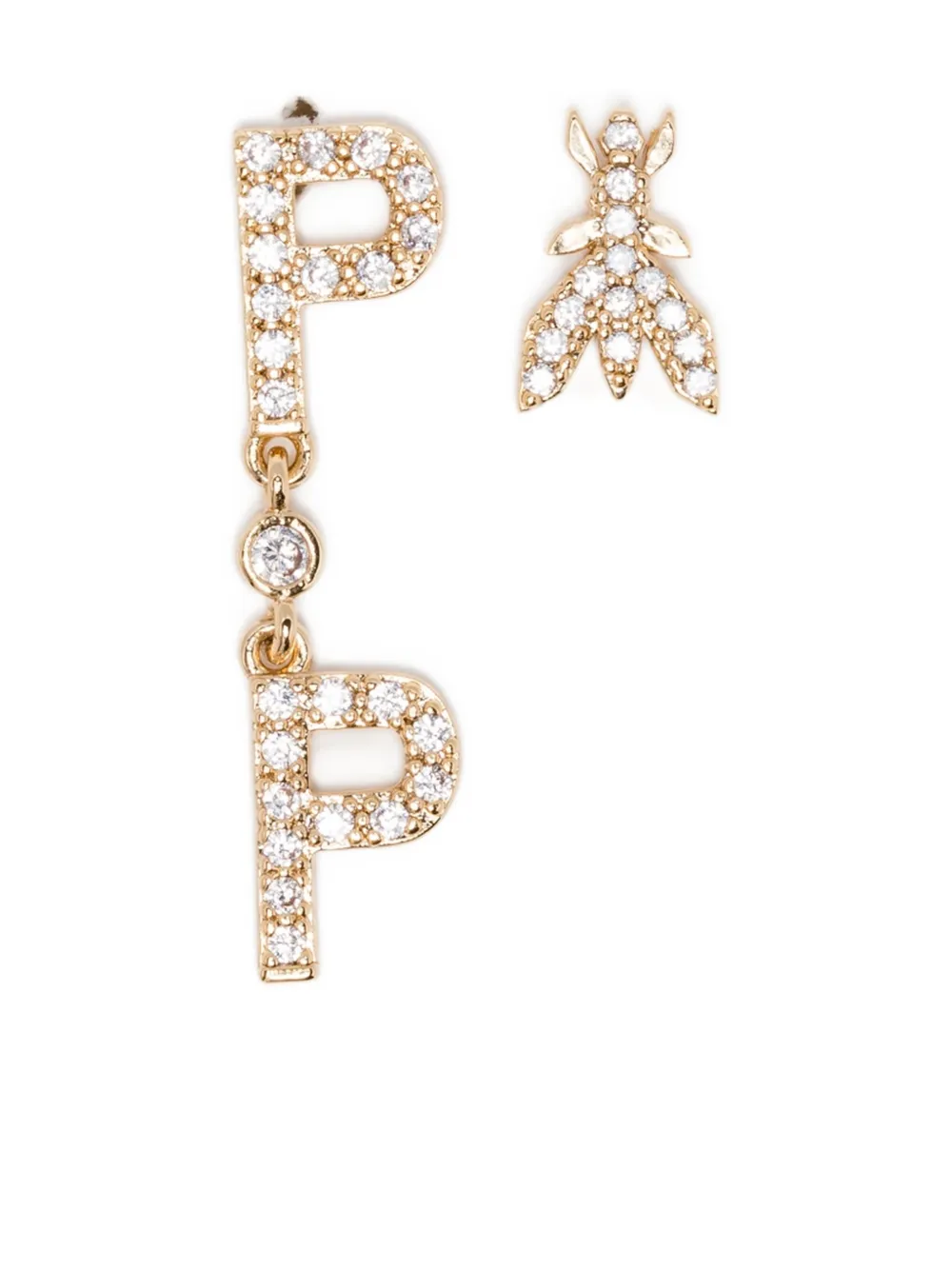 Patrizia Pepe crystal-embellished insect earrings | Gold | Image 1